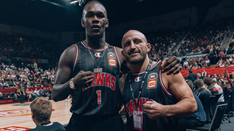 Alexander Volkanovski and Israel Adesanya