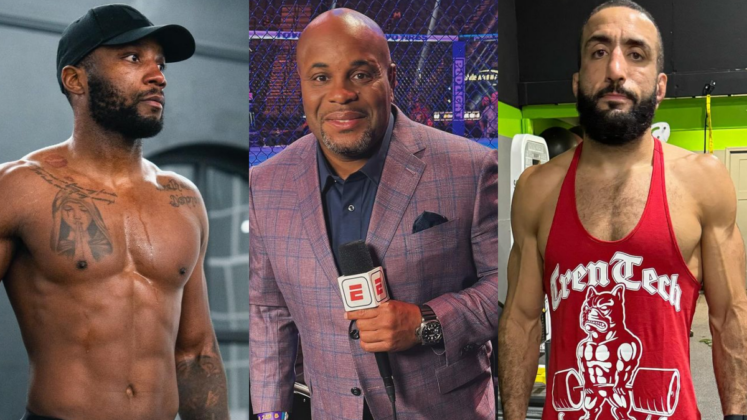 Leon Edwards, Daniel Cormier and Belal Muhammad