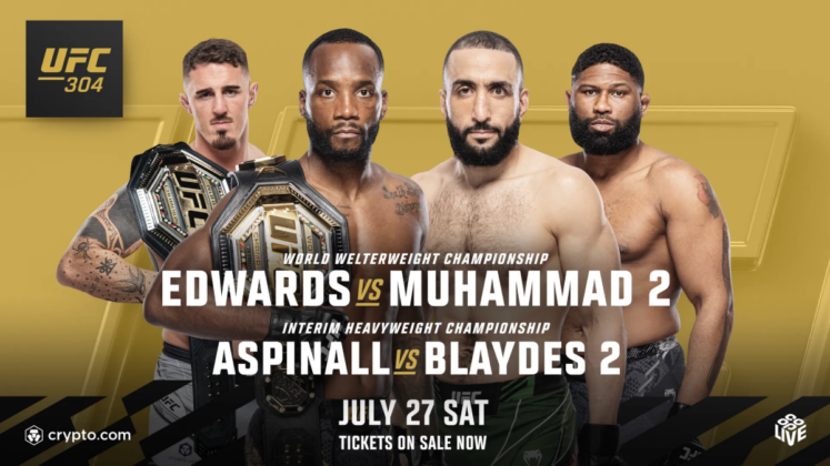 UFC 304 set to take place on July 27