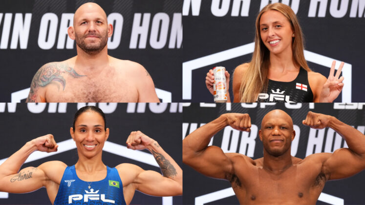 2024 PFL 7: Weigh in collage