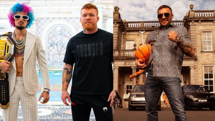 Sean O'Malley with Tim Welch and Conor McGregor