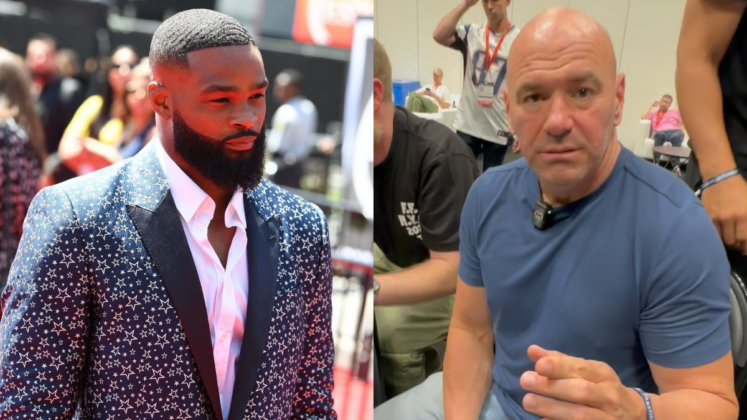 Tyron Woodley and Dana White