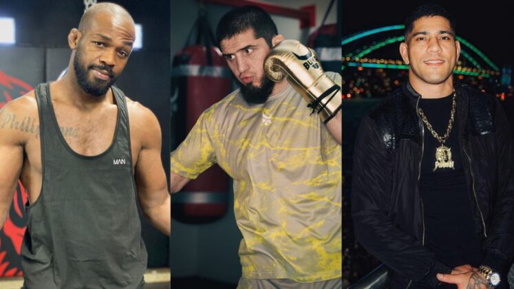 Jon Jones, Islam Makhachev, and Jon Jones