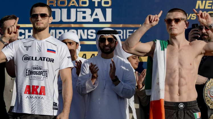Chaos Erupts Between Dagestani & Irish Supporters At Usman Nurmagomedov vs. Paul Hughes PFL Weigh-In