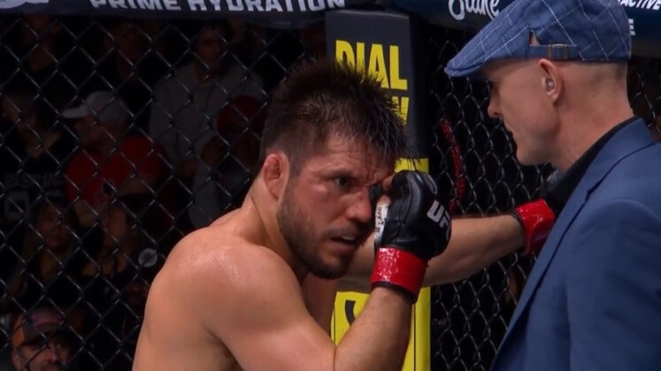 Henry Cejudo after eye poke